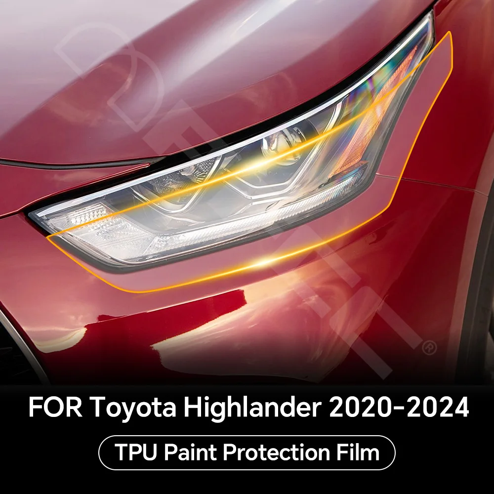 

Headlight Rearview Anti-scratch TPU Protection Film For Toyota Highlander 2020-2024 Pre-cut PPF Clear Bra Resistant Invisible