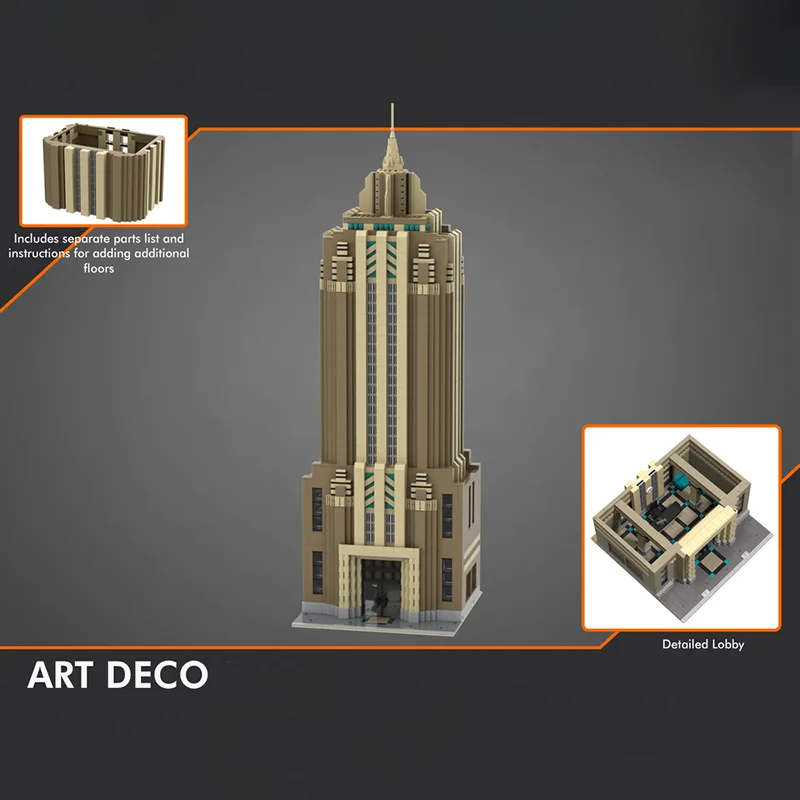 Modular City Building Model Moc Building Blocks Art skyscraper 2 Technology Brick Assembly Holiday Gifts Construction Set Toys