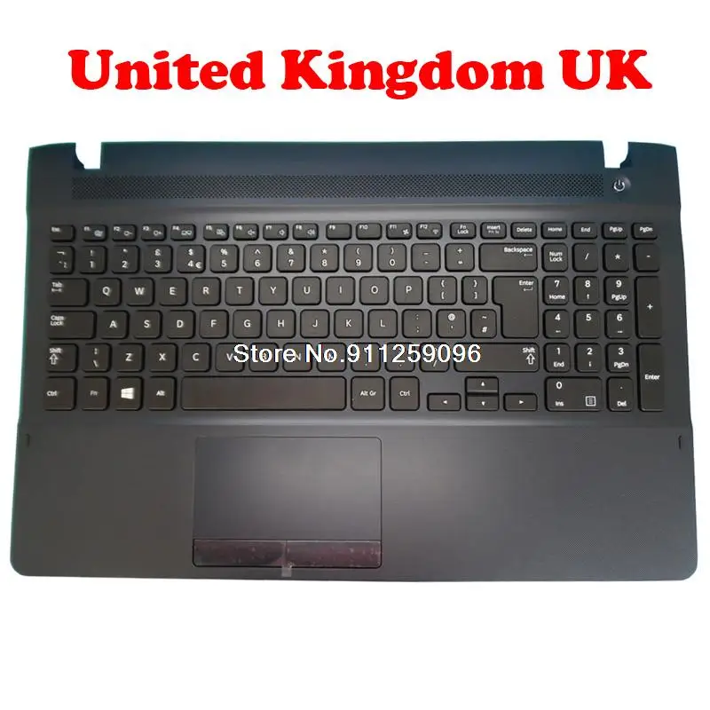 Palmrest & teclado para samsung np270e5g 270e5g inglês eua rússia ru reino unido itália frança fr com touchpad novo