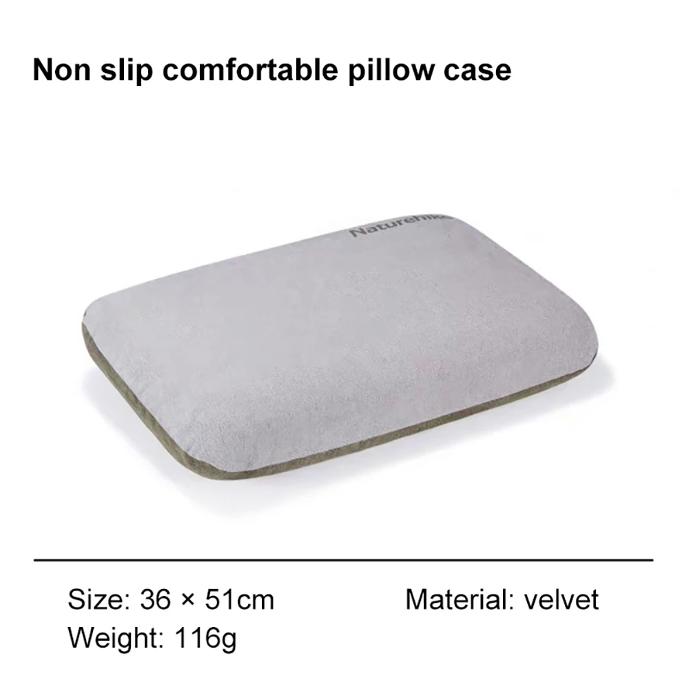 Naturehike Pillowcase 3D Anti-Slip Skin Friendly Pillowcase Portable Inflatable Pillow Cover Outdoor Camping Pillow Accessories