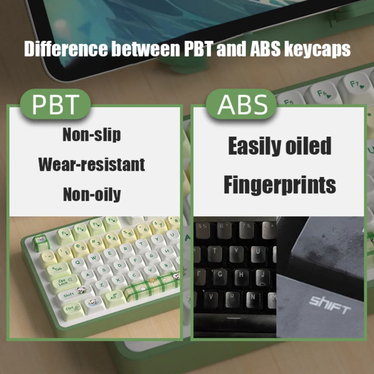 140 Keys Cartoon Panda PBT Keycaps MOA Heat-Sublimated MX Switch Mechanical Keyboard Caps Customized Gaming Keyboard Keycaps