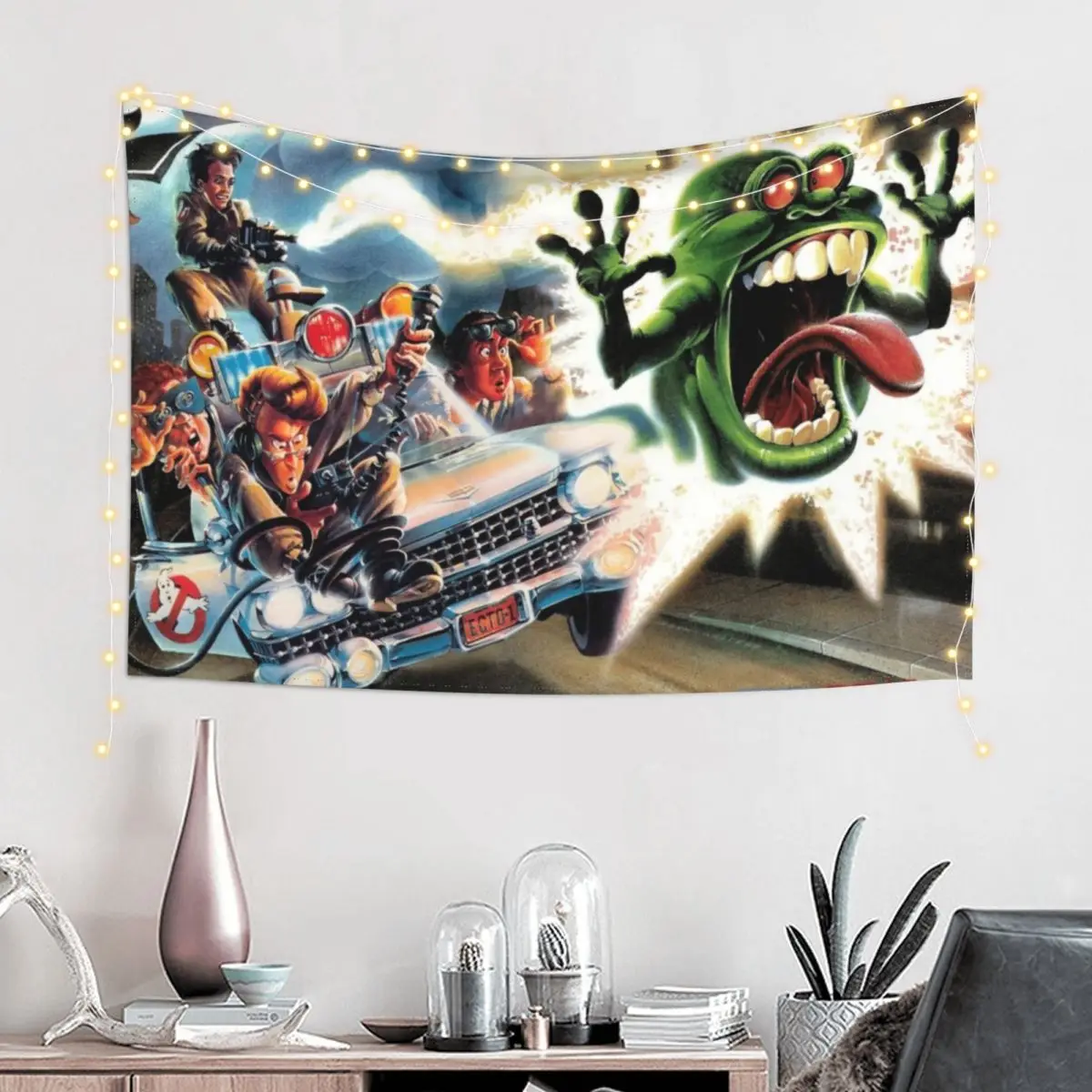 The Real Ghostbusters Classic Artwork Tapestry Decorative Wall Mural Things To The Room Room Decore Aesthetic Tapestry