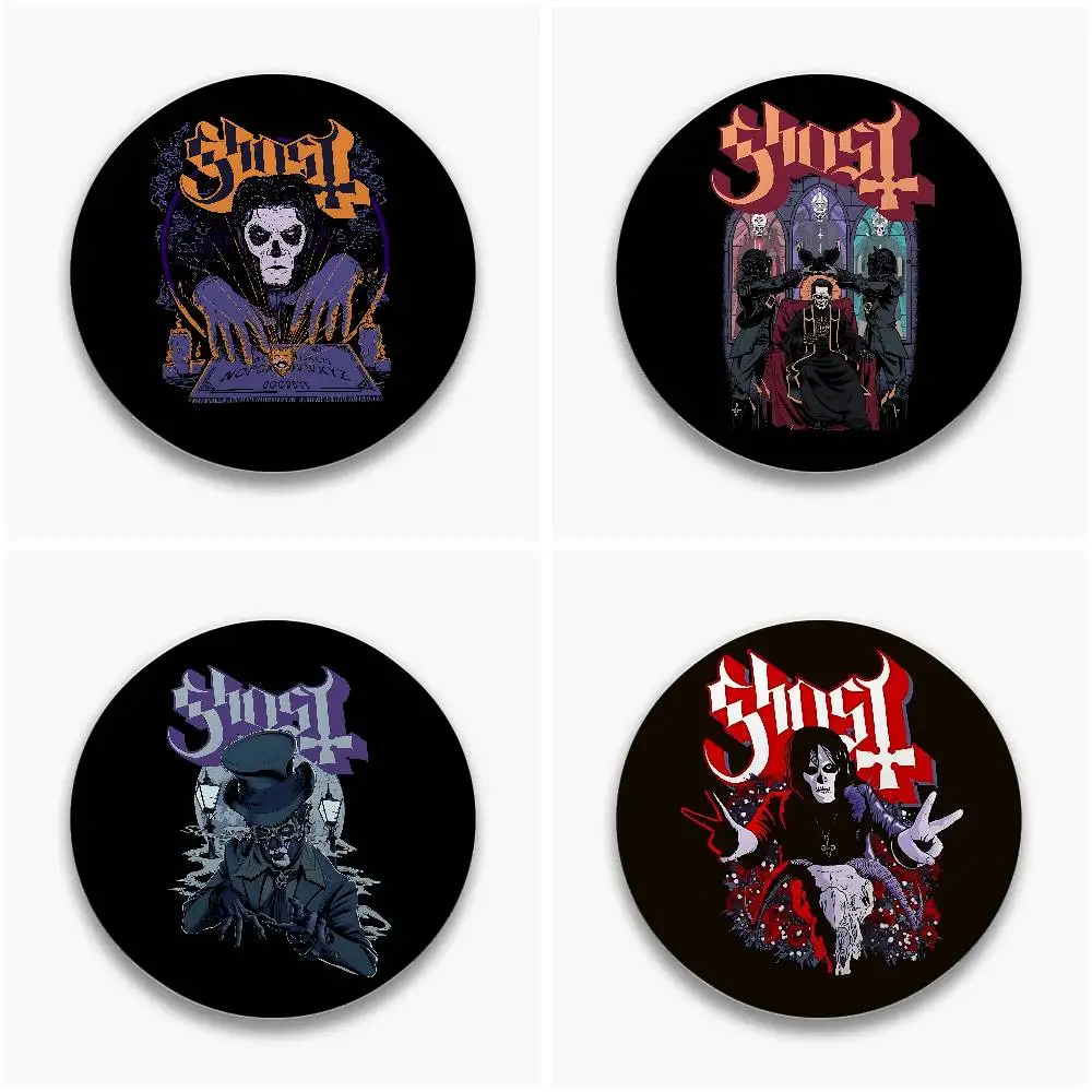 Dark G-GhostS Band Badges Button Pin Handmade Brooch For Clothes Badge Backpack Decoration Accessories