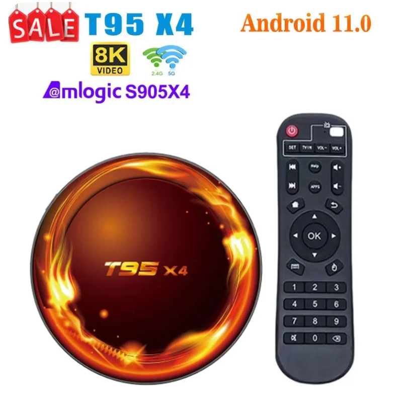 

T95 X4 8K Smart TV Box Android 11 Amlogic S905X4 Quad Core 4GB 64GB AV1 Media Player 5G Dual Wifi BT HDR 10+ Fast Set Top Box