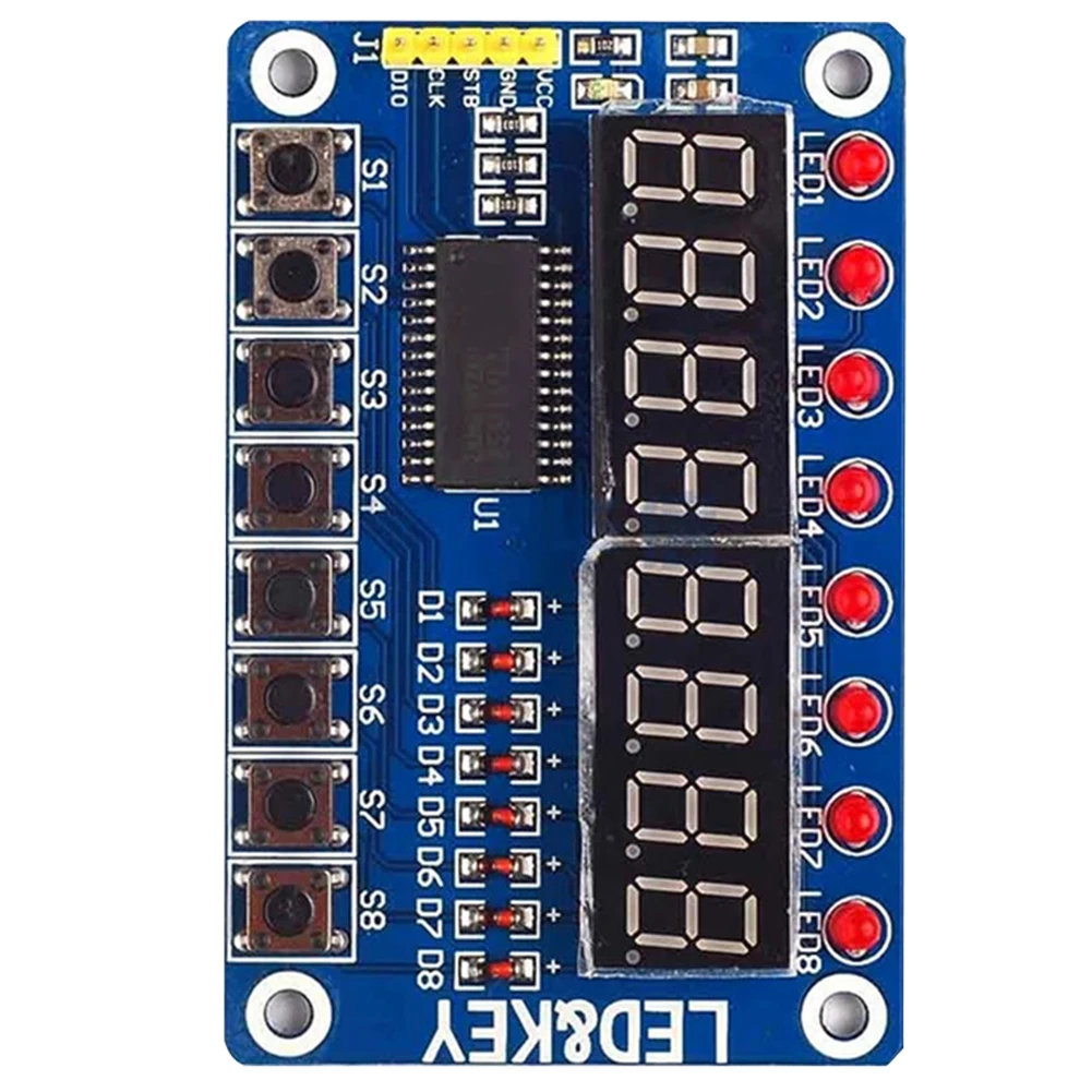 TM1637/TM1638/MAX7219 4/8 Digit Tube Digital LED Display Module for Arduino Clock RED Anode Tube Driver Board