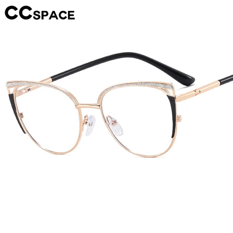Women Metal Cat Eye Myopia Glasses Spring Hinge Anti Blue Light Optical Eyeglass Customized Prescription Spectacles #303957