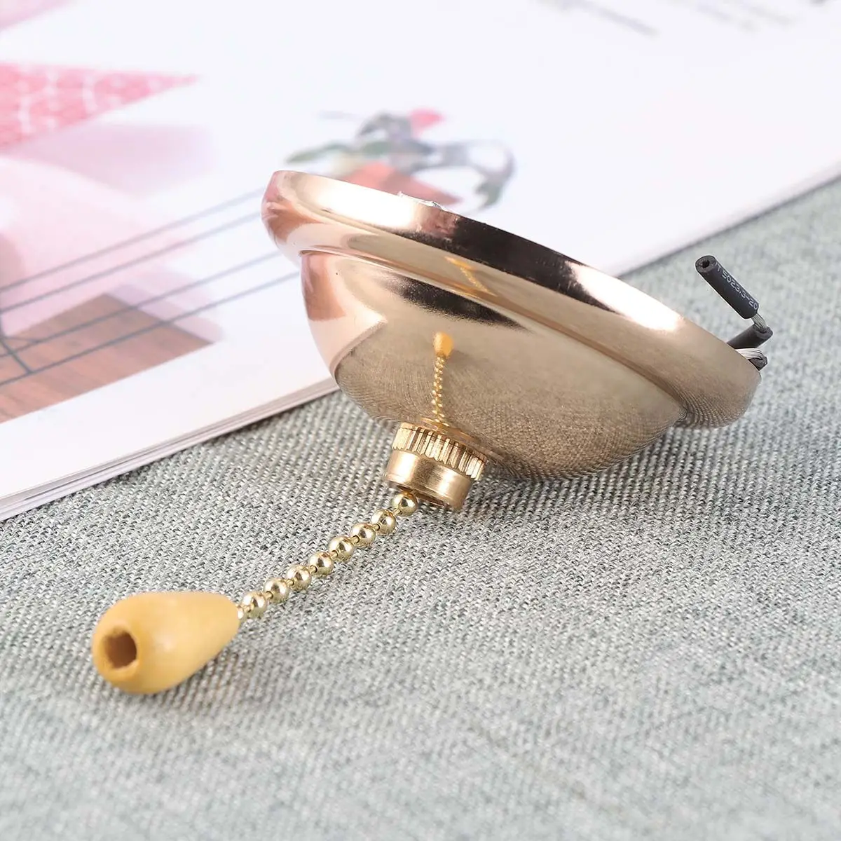 Wire Pulling Switch Ceiling Fan Pull Chain Set Vintage Style Lamp Ceiling Light Indoor Light Rope Fan Pull Extender Rust