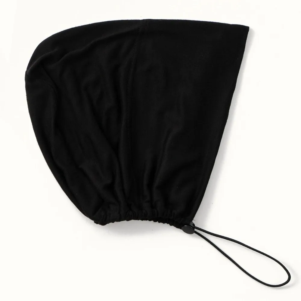 

New Full Cover Bonnet Hat Elastic Drawstring Headscarf Cover White Hair Soft Headwear Women