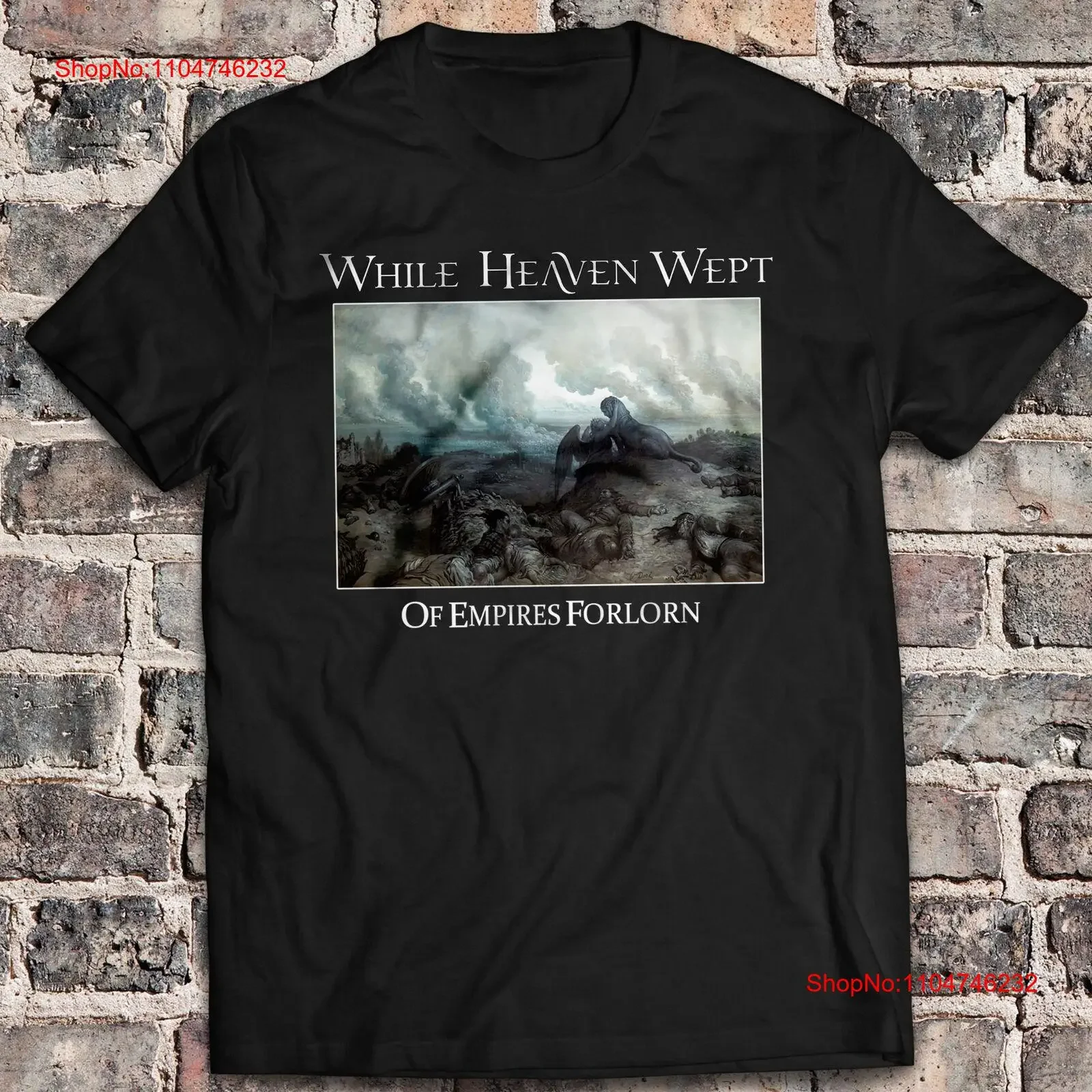 Retro Of Empires Forlorn While Heaven WepT T Shirt Tom Phillips Rock vintage Washed Stylish Casual graphic homme Versatile