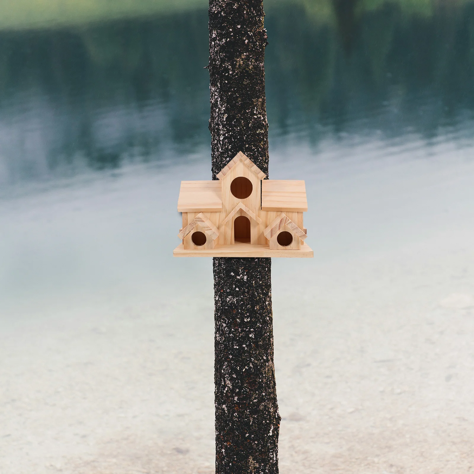 Hummingbird Nest Wooden Houses Birdhouse Big Feeder Birds Crafts Raccoon Feeders for Outdoors