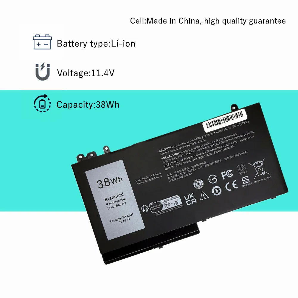 RYXXH YD8XC 5TFCY VVXTW Laptop Battery For Dell Latitude E5250 E5450 Latitude 11 3150 3160 Series