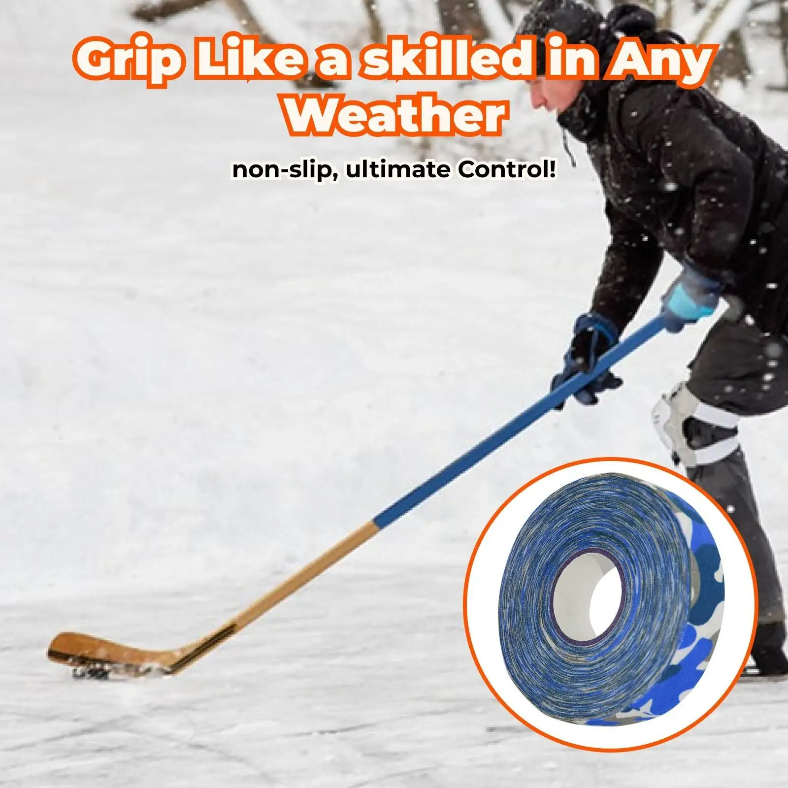 Ice Hockey Cloth Tape Anti Slip Bat Grip Sports Wrap for Hockey Stick Handle and Badminton Racket