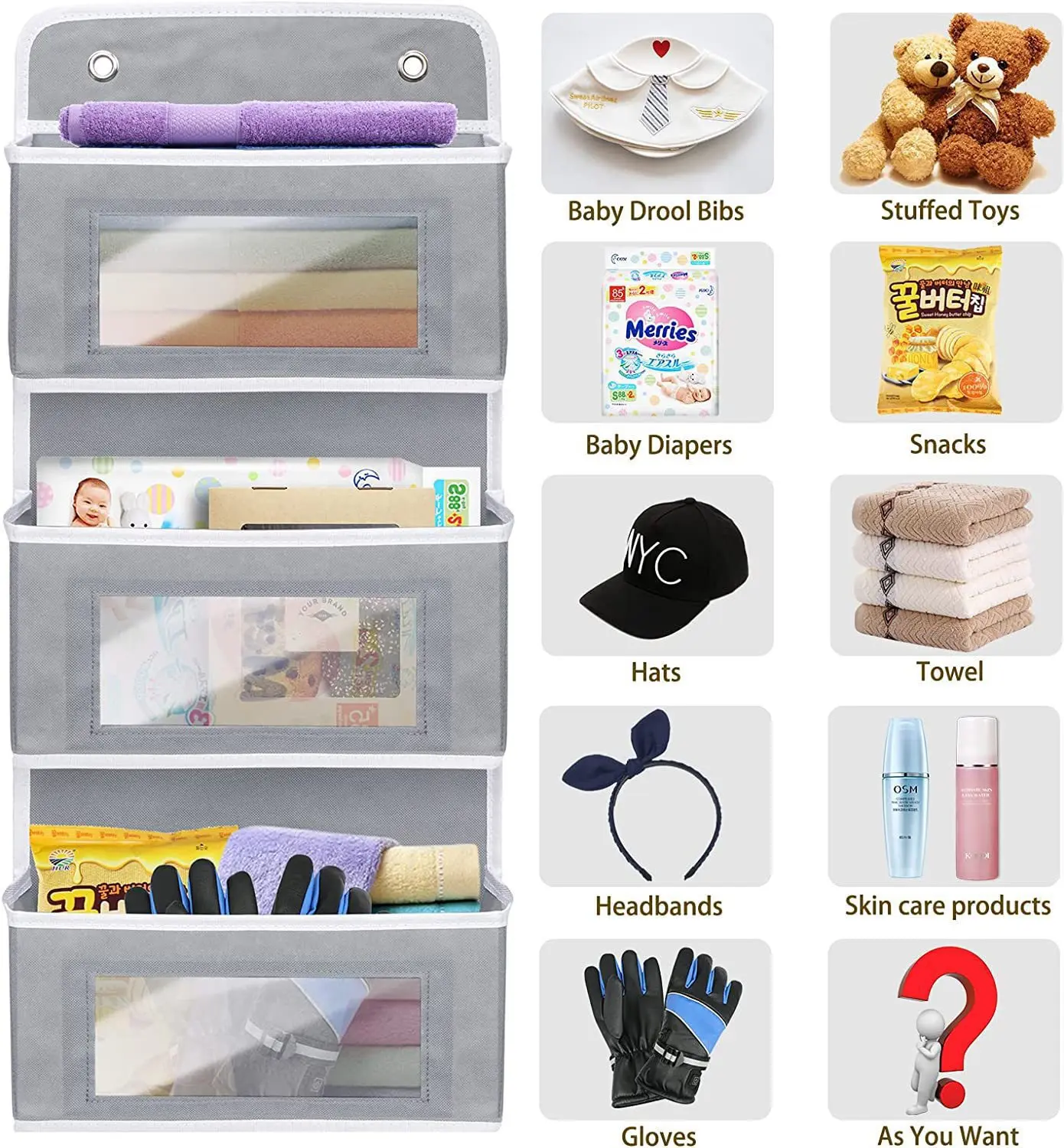 

Органайзер для хранения весом 20 фунтов, настенный органайзер для спальни, косметики, игрушек и мелочей, 2 шт.