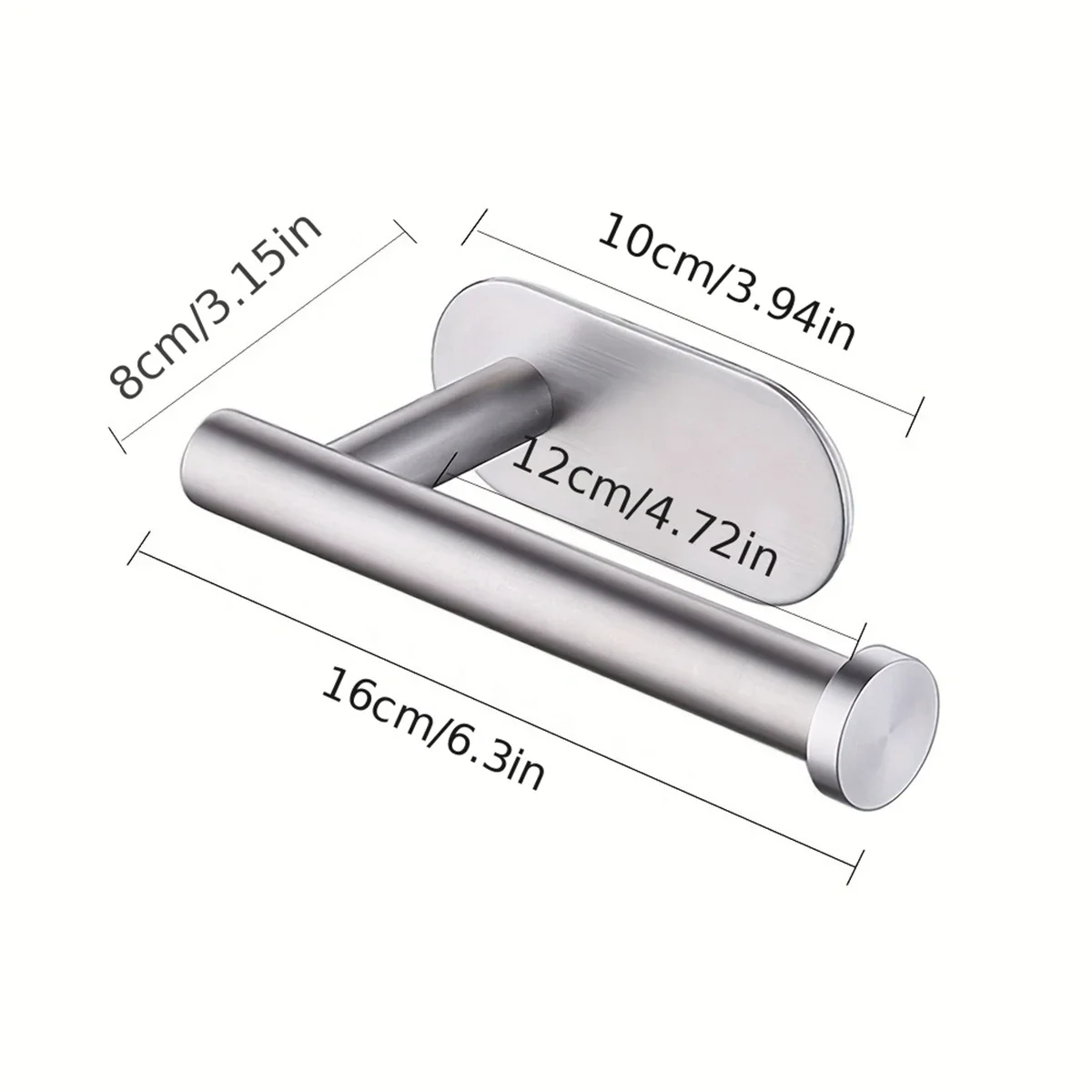 Toilet Paper Holder Wall Mounted Towel Holder for Kitchen Stainless Steel Cabinet Paper Roll Storage Hanger Bathroom Accessories image 2