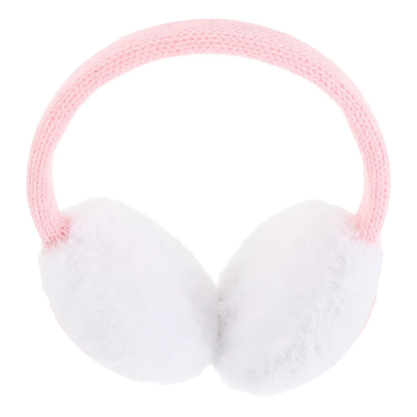 أغطية أذن دافئة للنساء أغطية أذن فروي في عصابة رأس ناعمة وخفيفة الوزن باللون الوردي اللطيف للطقس البارد - غطاء للأذنين أنيق