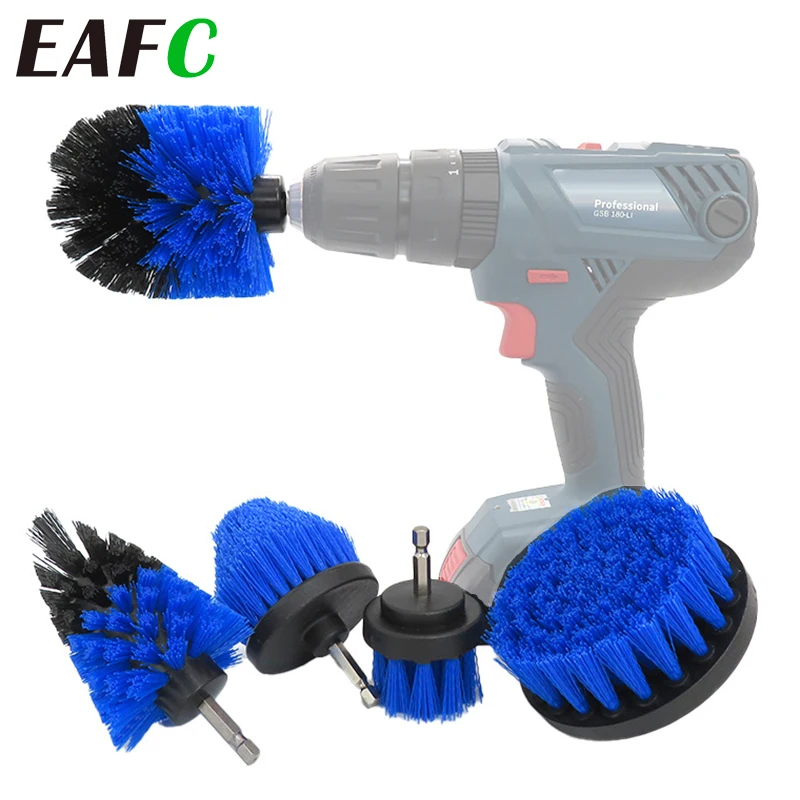 EAFC Electric Scrubber Brush Drill Brush Kit Power Drills Scrubber Brush For Car Wash Cleaning Tires Brush For Car Accessories