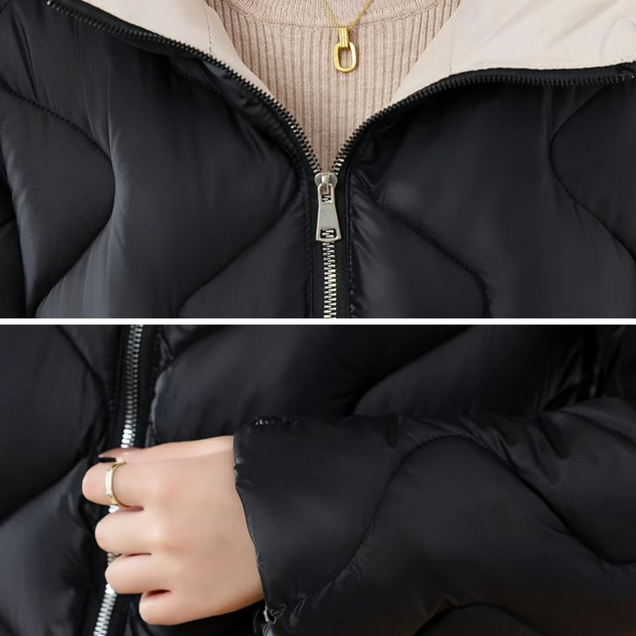 Women cotton padded jacket coat hooded long sleeve zipper-up female outerwear chic tops,quilted coat for women