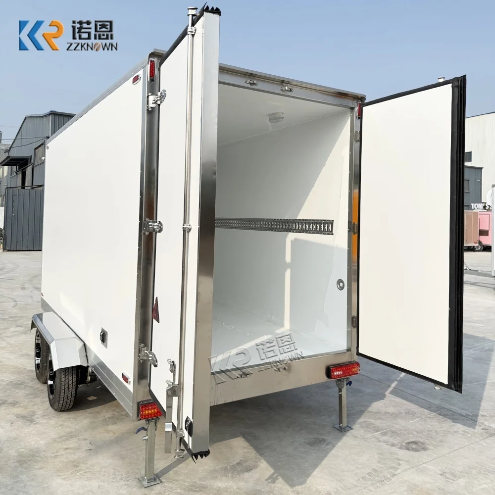 

Vending Truck Diesel Mobile Ice Cream Food Trailers Fully Equipped Kitchen Refrigerated Curtain Side Trailer