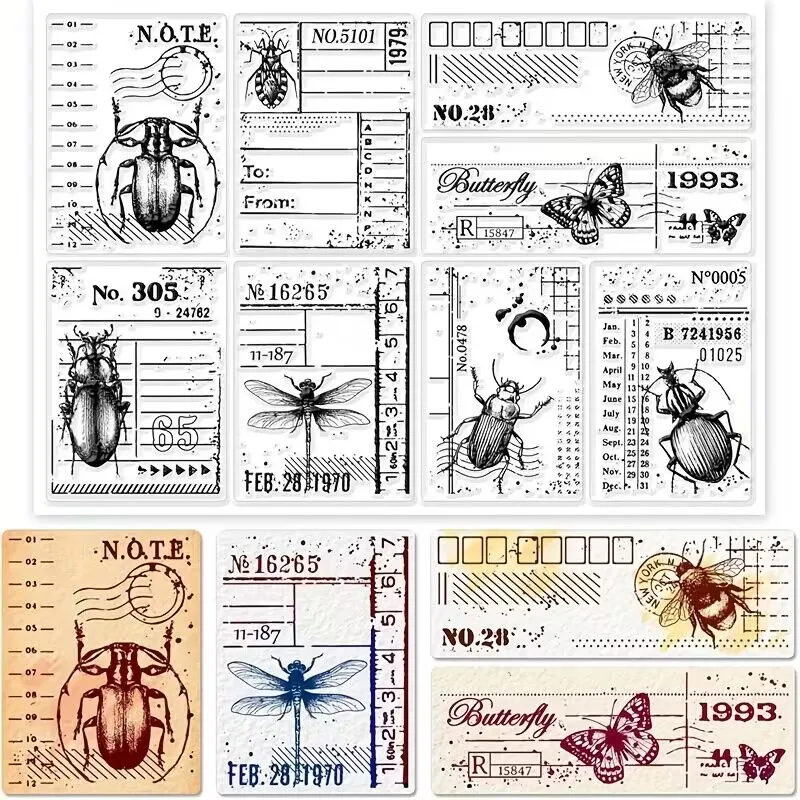 Insects Retro przezroczysta pieczęć do scrapbookingu/ozdobny Album na zdjęcia a5021