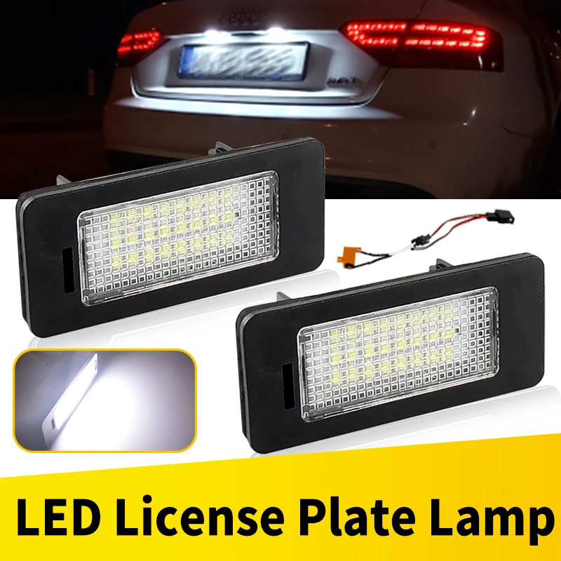 2 stücke Auto Canbus Led Lizenz Nummer Platte Lichter Für Audi A1 A4 B8 A5 S5 A6 S6 Q5 09-12 TT TTS 2D 2007-12 Weiß Lampe Zubehör