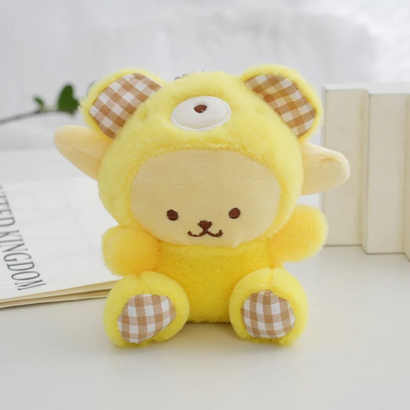 Sanrio Kawaii Plush Keychain Doll Hello Kitty My Melody Kuromi Cinnamoroll Cartoon Animal Stuffed Pendant Backpack Decoration - view 2