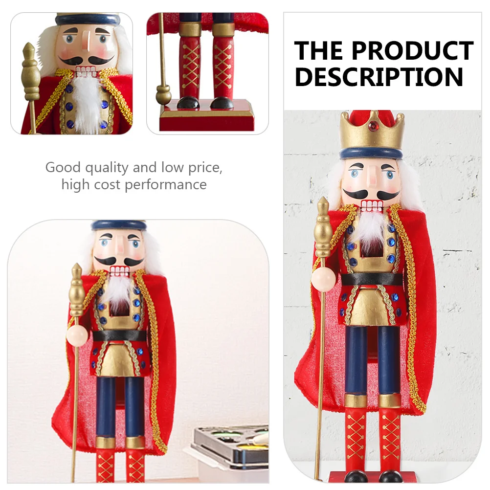 

Chic Wooden Nutcracker Ornament Christmas Decoration Gift for Children Friends Family Christmas Nutcrackers Ornaments