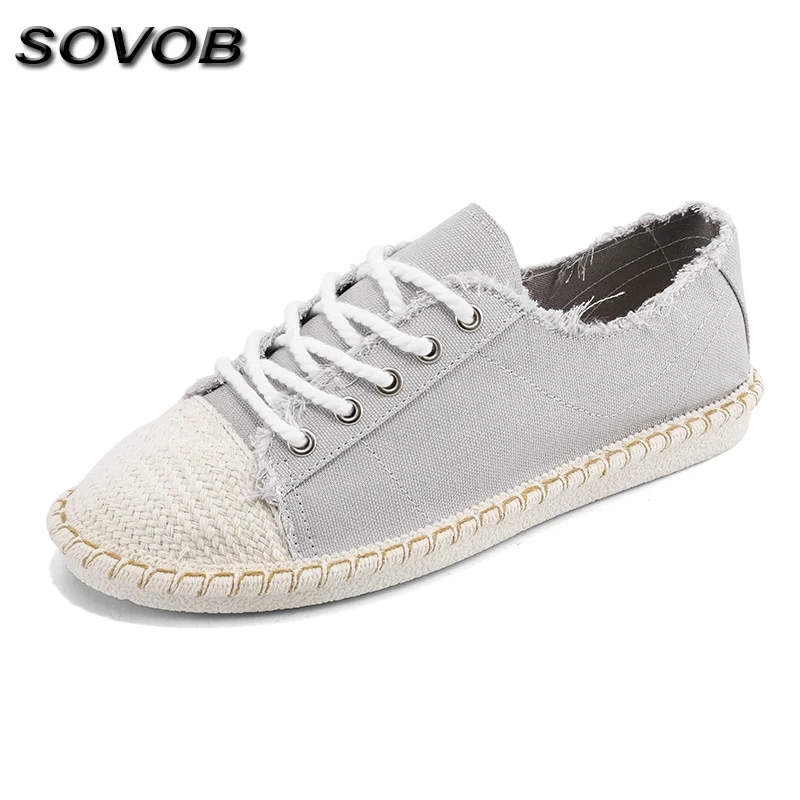 

Gray Men's Fisherman Shoes Low Top Lace-Up Cloth Shoes Man Espadrilles Comfort Breathable Flats Casual Shoes Men Zapatos De Lona