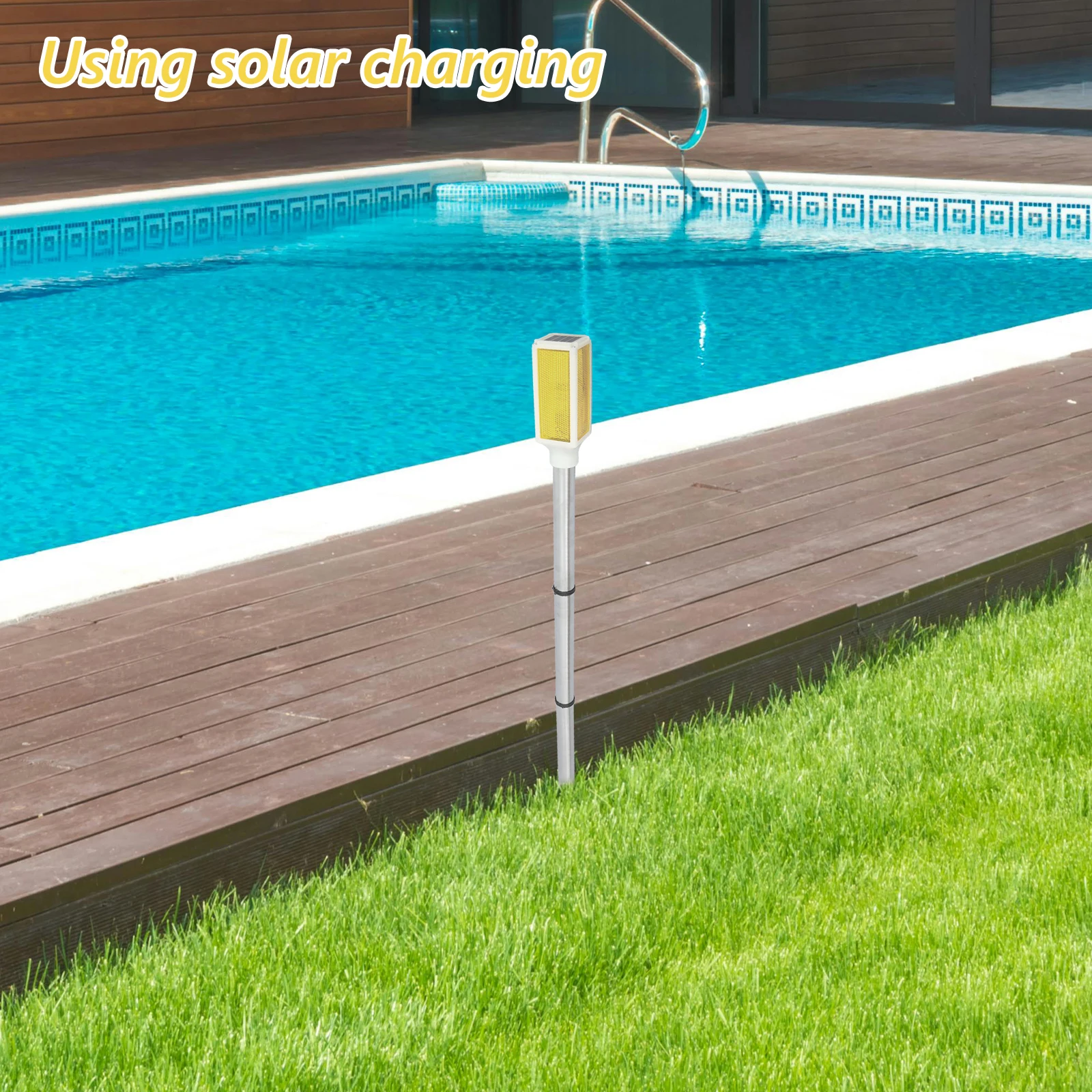 

Roadblock Lights Landscape Solar Garden Outdoor Stake Yellow Courtyard Lamp for