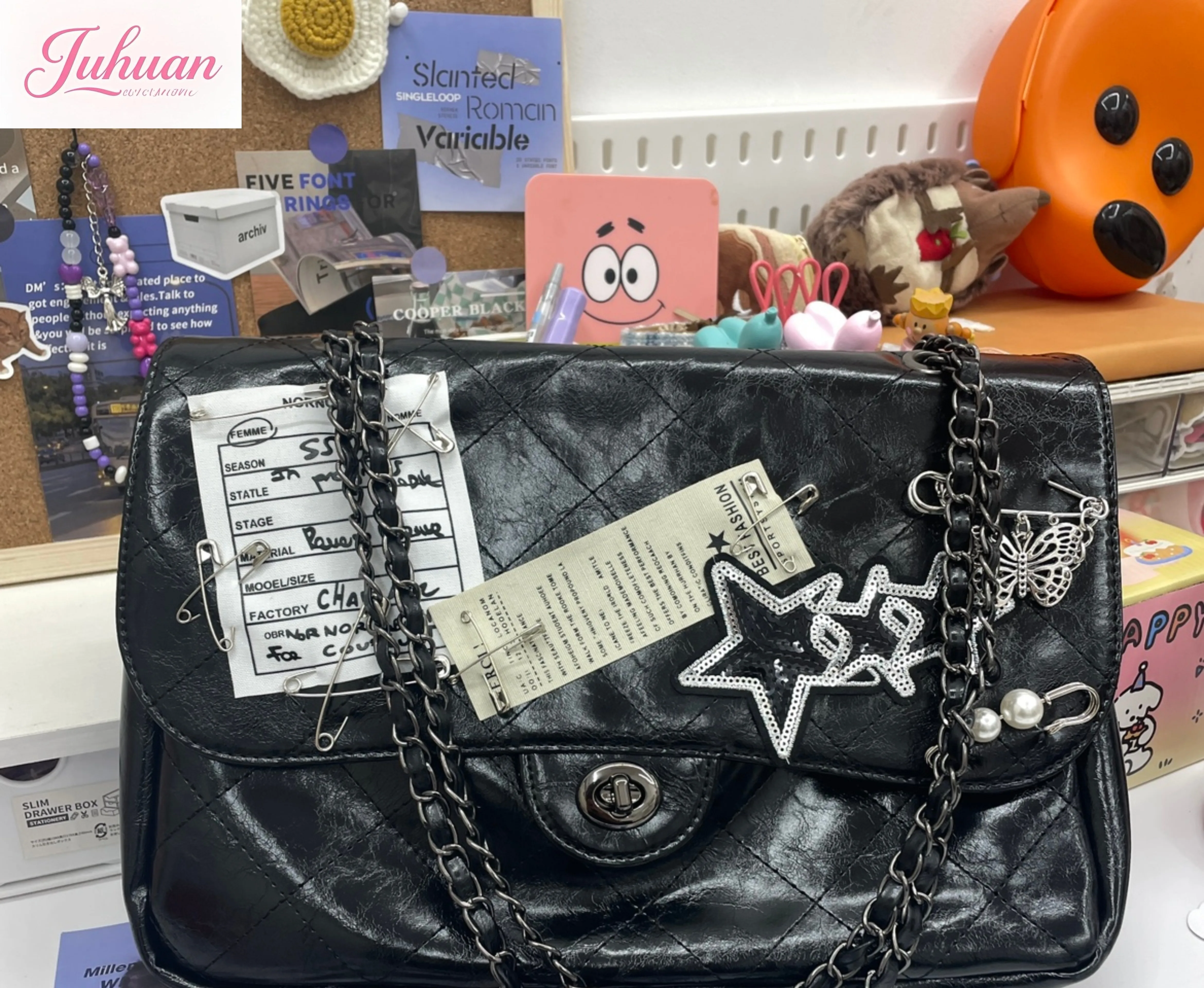 

Japanese Retro Locomotive American Chain Oil Wax Leather Shoulder Bags Female Hottie Star Big Punk Wind Capacity Messenger Bag
