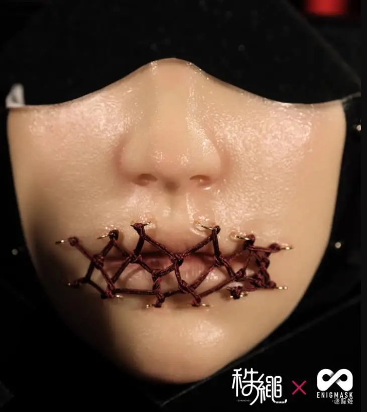 

EM01B ENIGMASK «ZHISHENG» The Beauty Of Bondage, ограниченная серия, трансвестит, силиконовая женская маска кигуруми для косплея на половину лица