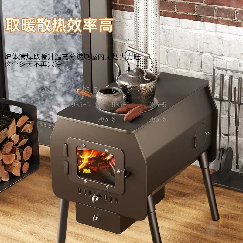 Wood Coal Dual-use Fire Stove，Indoor Household Heating Stove for Winter Use