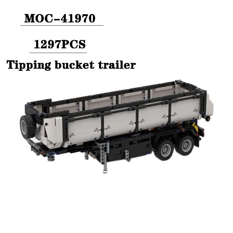 Building block MOC-41970 tipping bucket trailer 1297PCS adult and children puzzle education birthday Christmas toy gift ornament