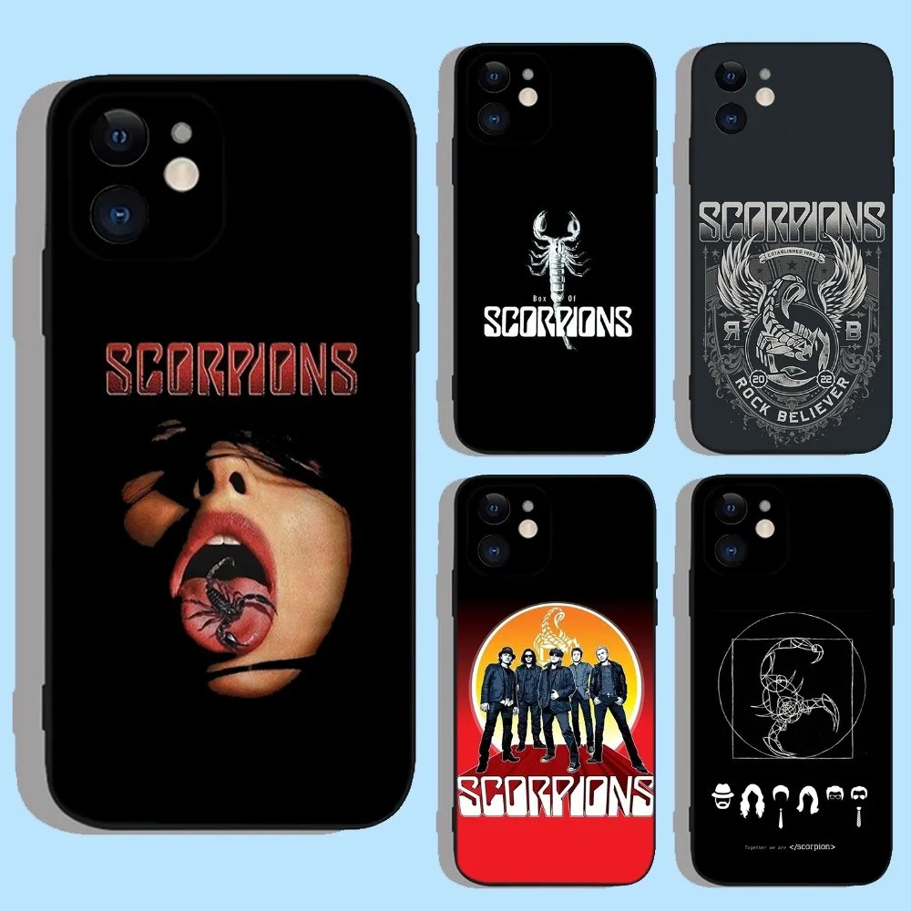 

Rock Band S-ScorpionsS Phone Case For iPhone 16,15,14,13,12,11,XS,XR,X,8,7,Pro,Max,Plus,mini Silicone Black Cover