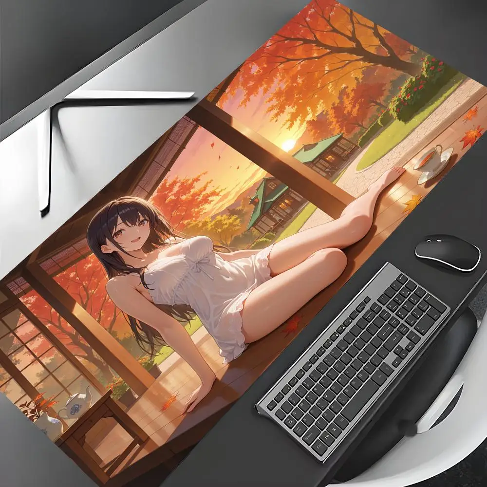 

Girl in the sexy dress anime Mouse Pad Desk Mat Gaming mat gamer pc accessories rubber anti-slip keypad expansion mousepad