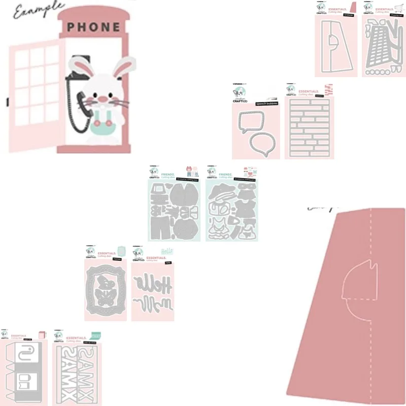 Kleidung Mädchen Freundinnen Einkaufswagen Metall-Stanzformen für DIY Scrapbooking Bastelarbeiten Schablonen Fotoalbum-Vorlage
