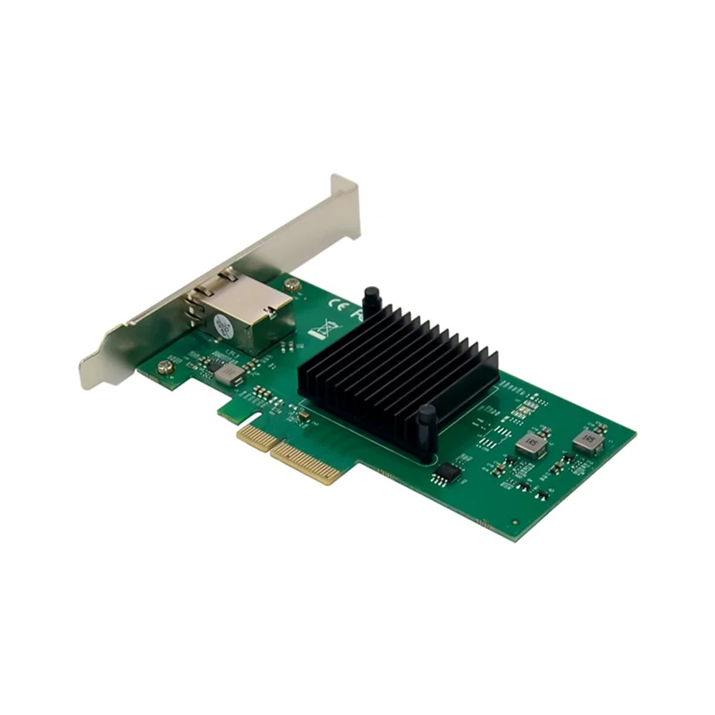 محول Pciex4 10G NIC مع شرائح AQC107 عالية الأداء محول شبكات 10Gbe بمنفذ واحد فقط بطاقة شبكة 10G