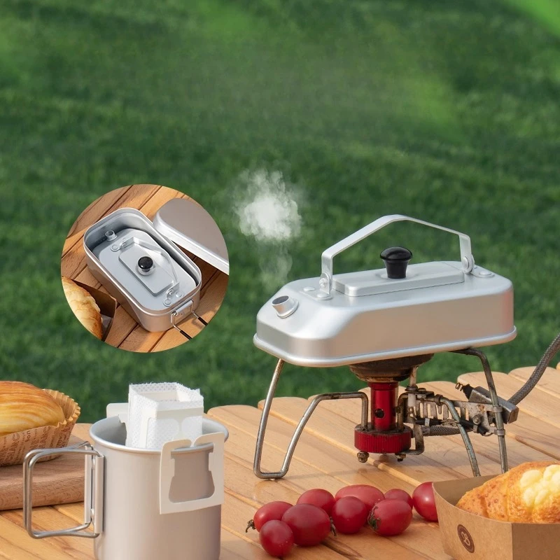 The latest outdoor camping aluminum alloy kettle, portable foldable kettle, boiling water to make tea coffee pot