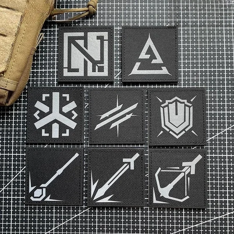 Yansıtıcı Arknights işçi meslek taktik yamalar Armband Pioneer Guard kanca & döngü moral rozeti sırt çantası dekorasyon çıkartması