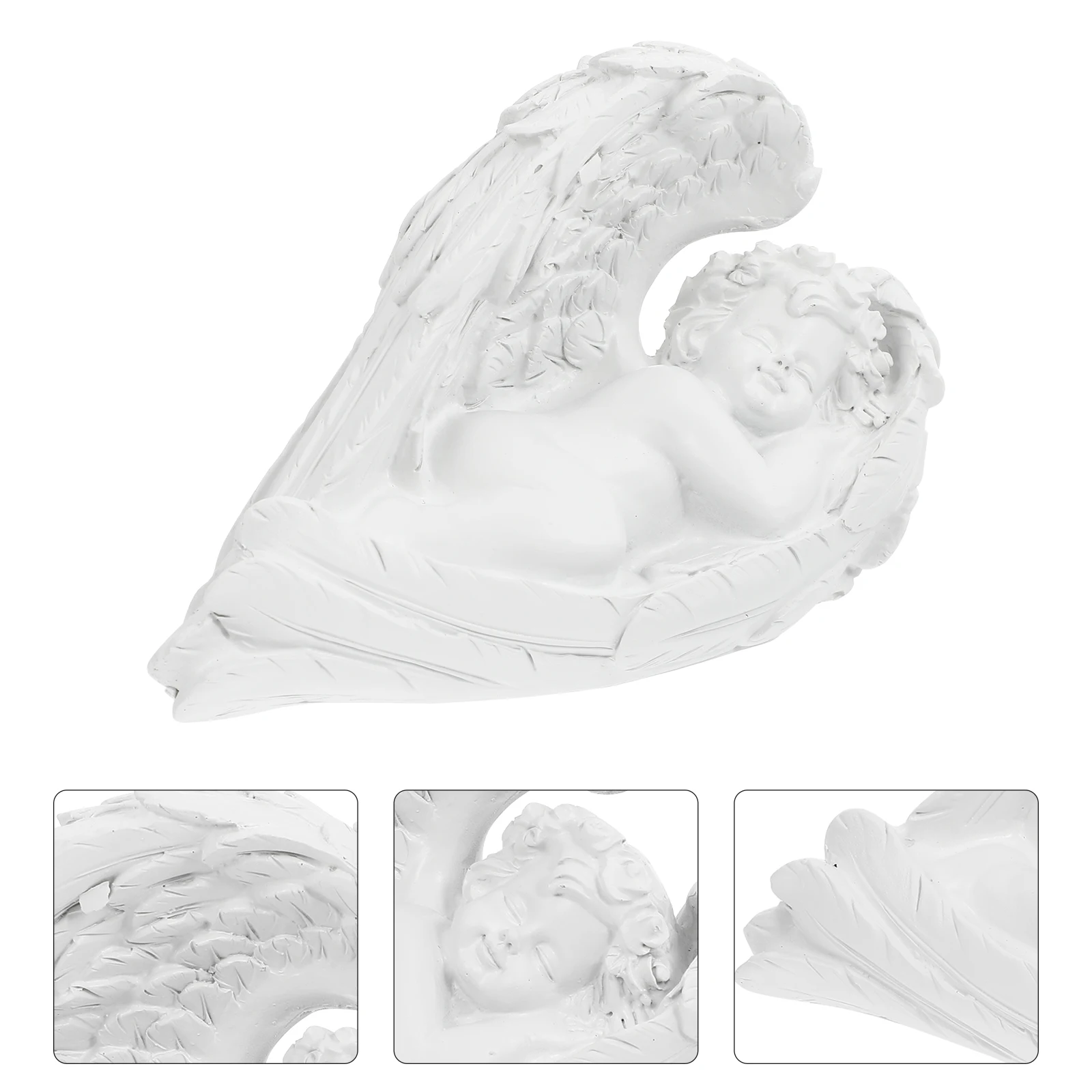 

Resin Angel Sculpture Decorative Study Bedroom Living Room Office Statue Beautiful Gift Collectors Sacred Pattern Craftsmanship