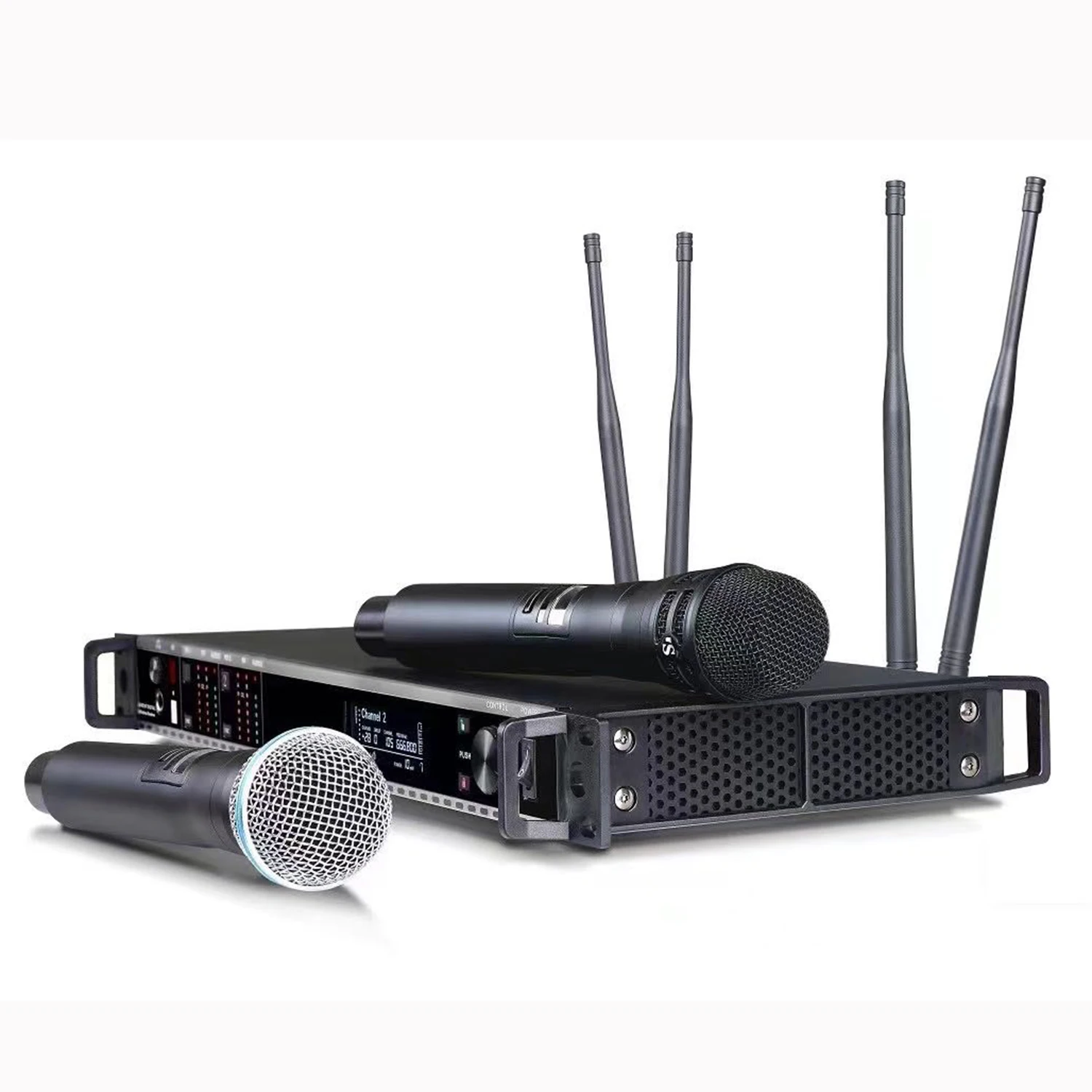 المهنية التنوع الحقيقي AD4D ميكروفون لاسلكي نظام SKM8/Beta58 مكثف ميكروفون اليد ميكروفون UHF المرحلة ميكروفونو