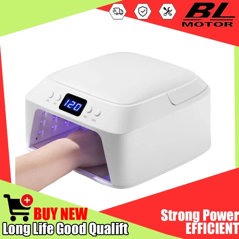 

УФ-лампа для ногтей с LED-подсветкой, большая сушилка для ногтей с подставкой для рук, умный датчик, 72 Вт, профессиональная УФ-лампа для маникюра.