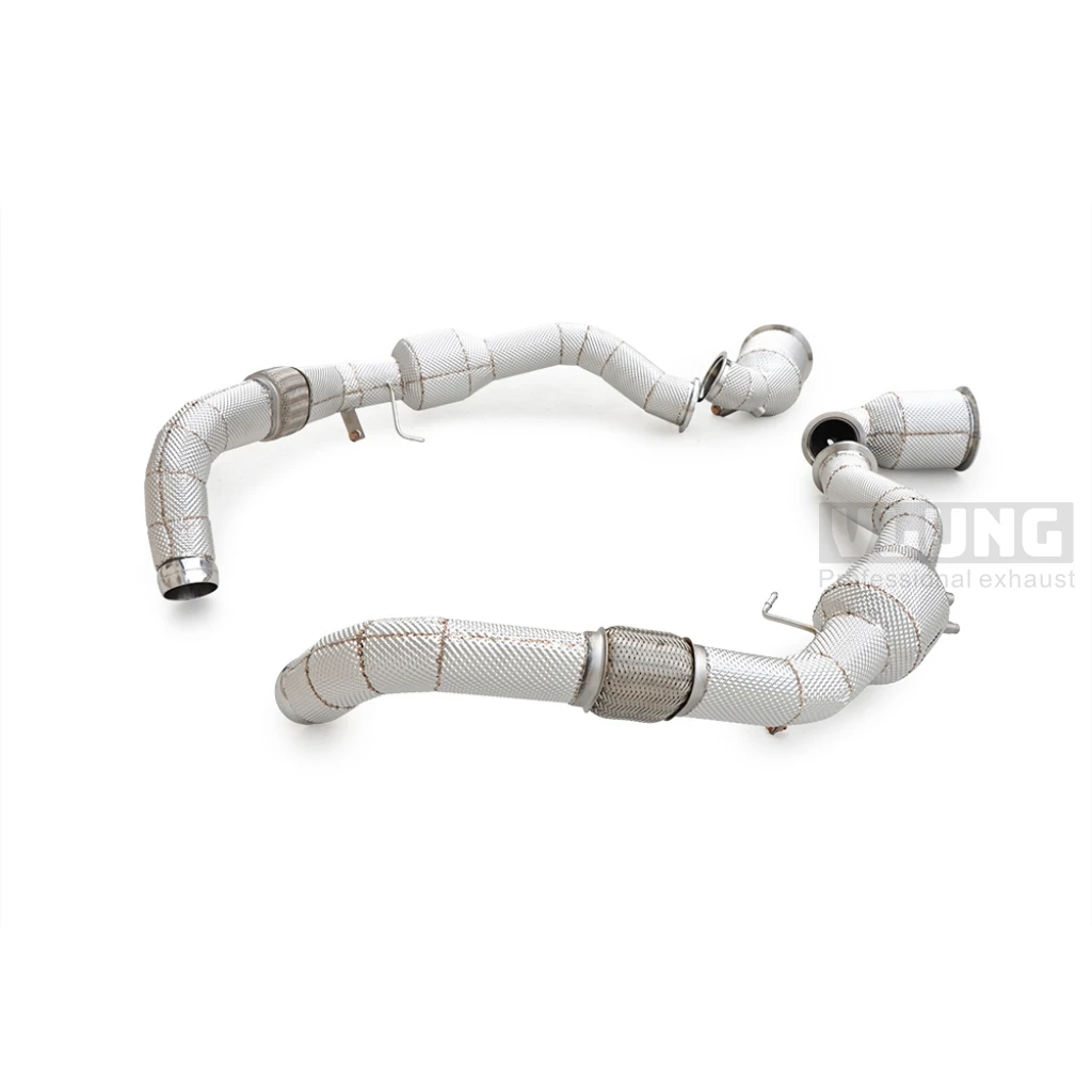 High Flow Stainless Steel Exhaust Head Front Pipe Kit for Porsche Panamera 971 S GTS 2.9T 4.0T 2017+ Racing Upgrade Parts