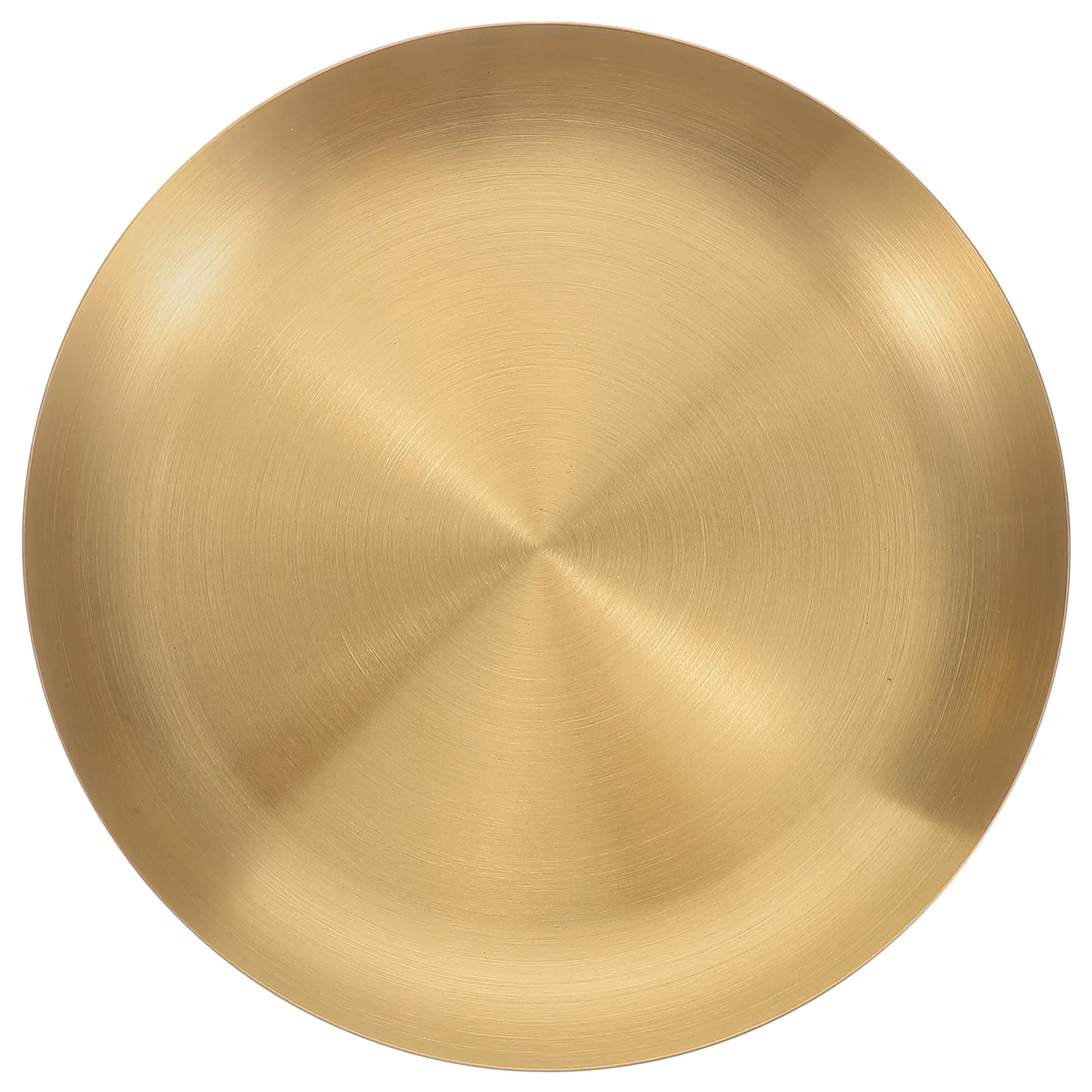 Stainless Steel Snack Plate Gold Round Serving Platter Unbreakable Bbq Appetizer Dish For Wedding Camping Kitchen Dining