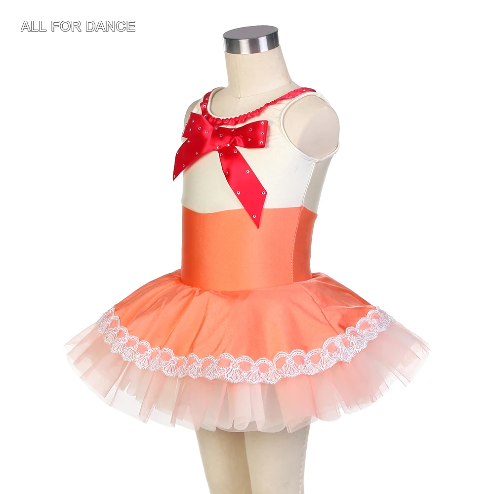 22537 Spandex Lijfje Meisjes Ballet Dans Kostuum Platter Tutu Rokken voor Prestaties Ballerina Dancewear Turnpakje Jurken