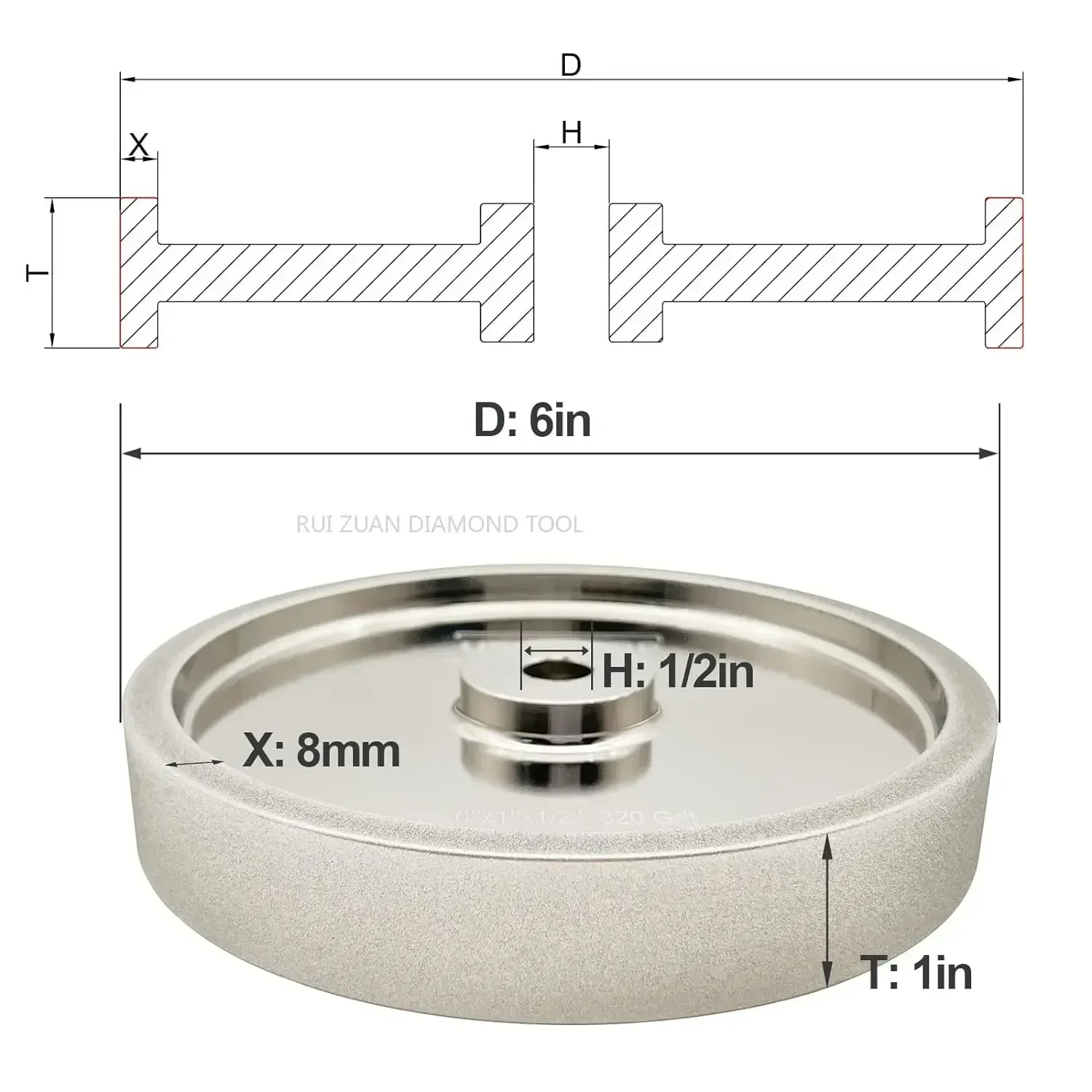 6 Inch CBN Grinding Wheel 1