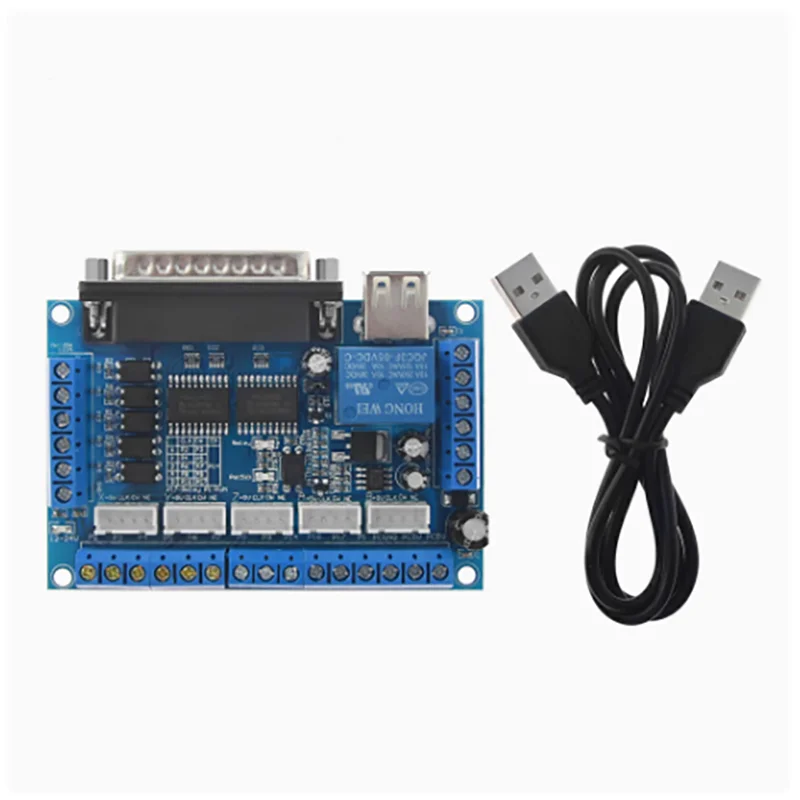 MACH3 engraving machine 5-axis stepper motor driver interface board control board with optocoupler isolation