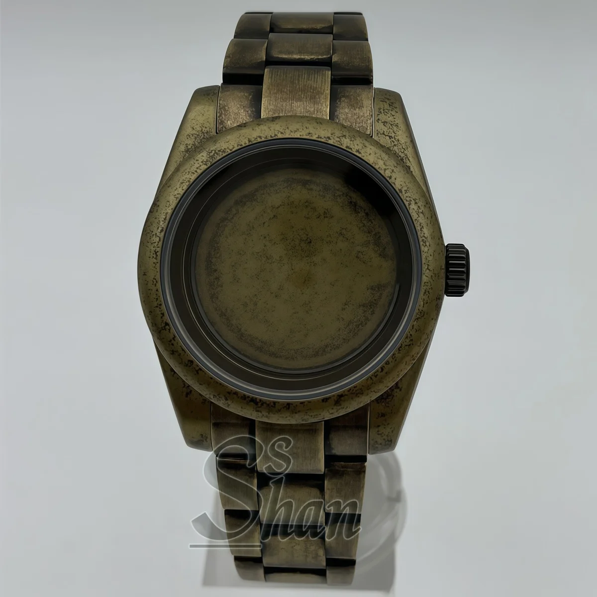 39mm Vintage Bronze Diver‑Style Watch Case, Aged Patina Finish, Sapphire Crystal Case, Fits NH35 NH36 ETA2824 PT5000 Movement