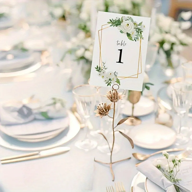 25 قطعة زهرة الهندسة 1-25 على الوجهين الجدول بطاقة الزفاف مأدبة الحدث الديكور مقاعد ، لحفلات الزفاف دش الزفاف أعياد الميلاد