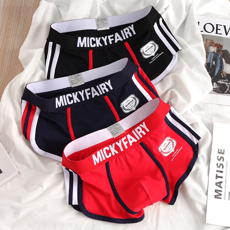 

3 - Pack Men's Underwear Boxers Breathable Cotton Fashion Personality Youth Sports Shorts