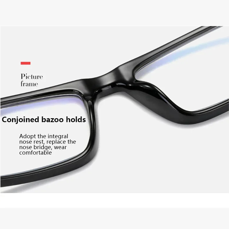 Hanging Neck Reading Glasses Men\'s Women Anti-Blue Light Portable Ultra-light Computer Spectacles Square-Frame